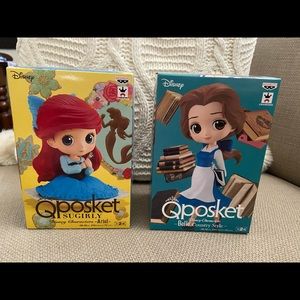 Qposket Japan Disney Belle Ariel Mermaid Figures